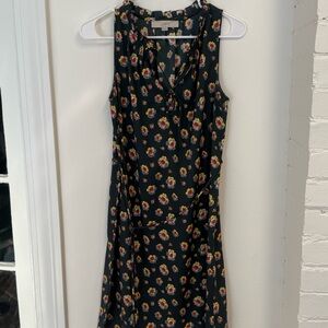 LOFT Floral Sleeveless Midi Dress - XS